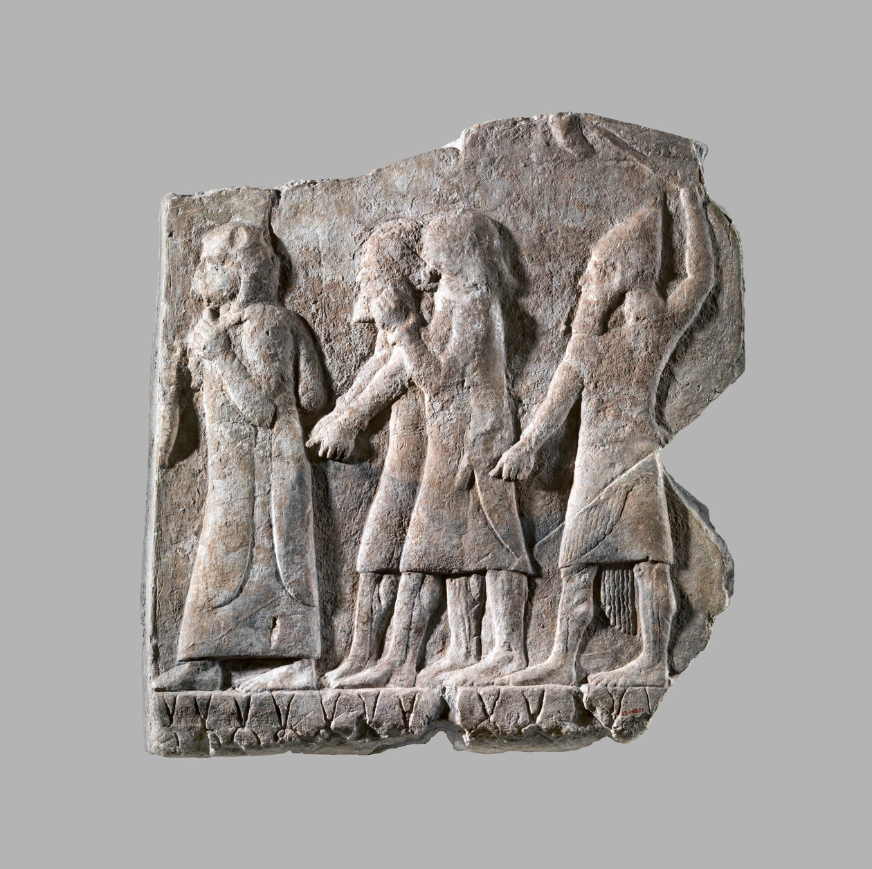 Socorro: procissão de cativos, c.704-681 aC (gipsita alabastro) de Neo Assyrian