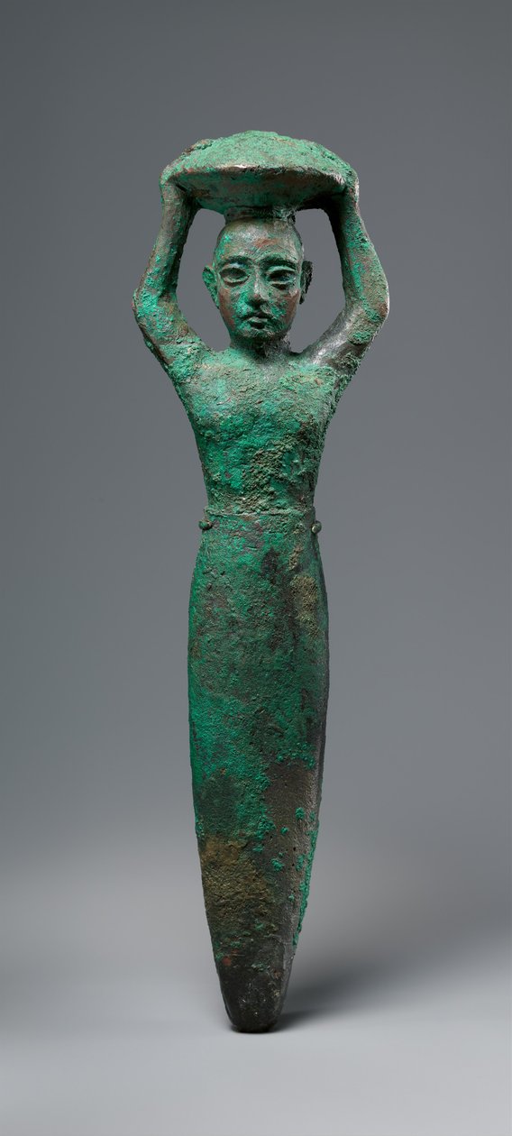 Figura de fundação do rei Shulgi de Ur, carregando uma cesta, c. 2094–2047 AC (cobre) de Neo Sumerian