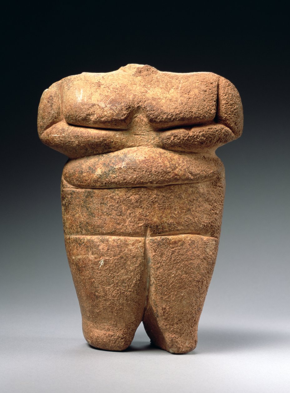 Figura neolítica, Grécia, c.4500-4000 aC (calcário) de Neolithic