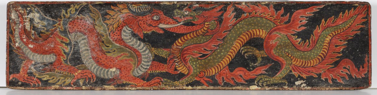 Capa de manuscrito budista, 1659 (wc opaca na madeira) de Nepalese School
