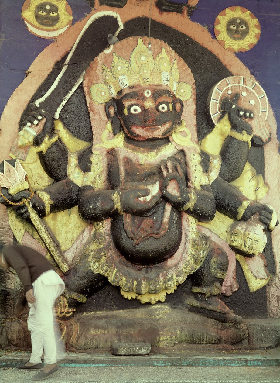 Socorro de Kali na Praça Durbar (pedra policromada) de Nepalese School