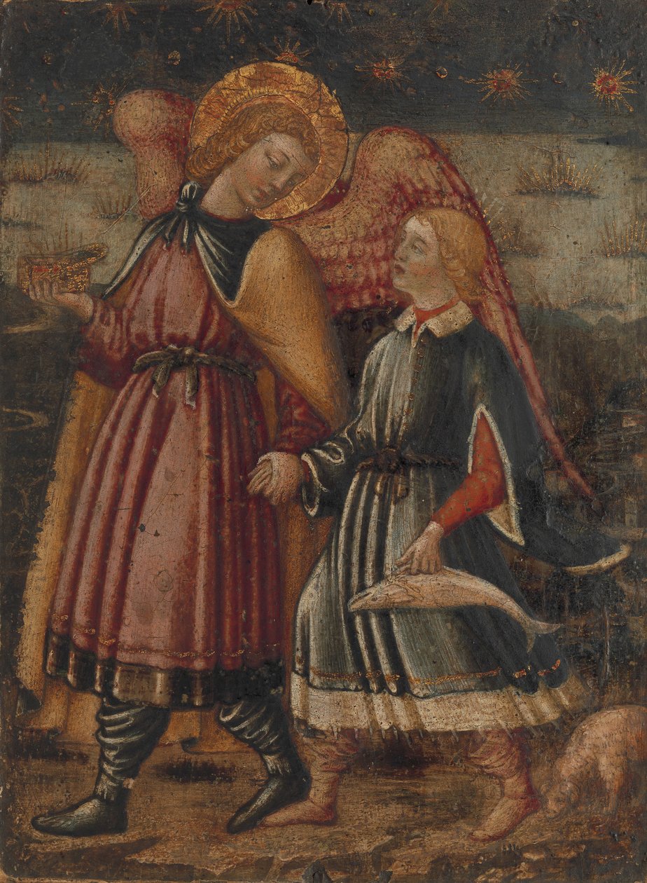 O Arcanjo Rafael e Tobias, possivelmente 1457-63. de Neri di Bicci