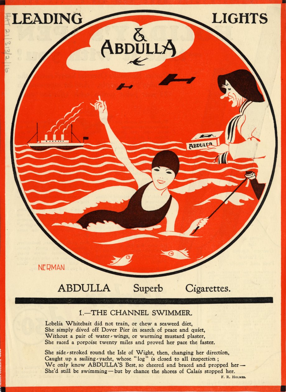 Cigarros Abdulla, década de 1920 de Nerman