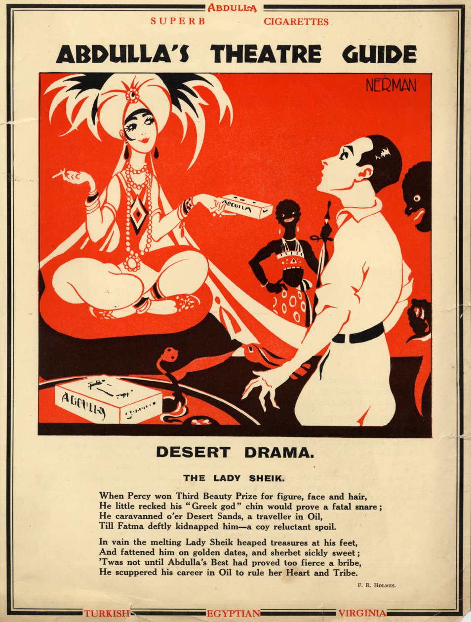 Cigarros Abdulla, 1928 de Nerman