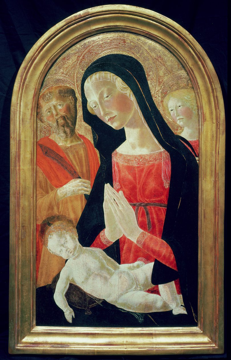 Madonna and Child (tempera no painel) de Neroccio di Landi