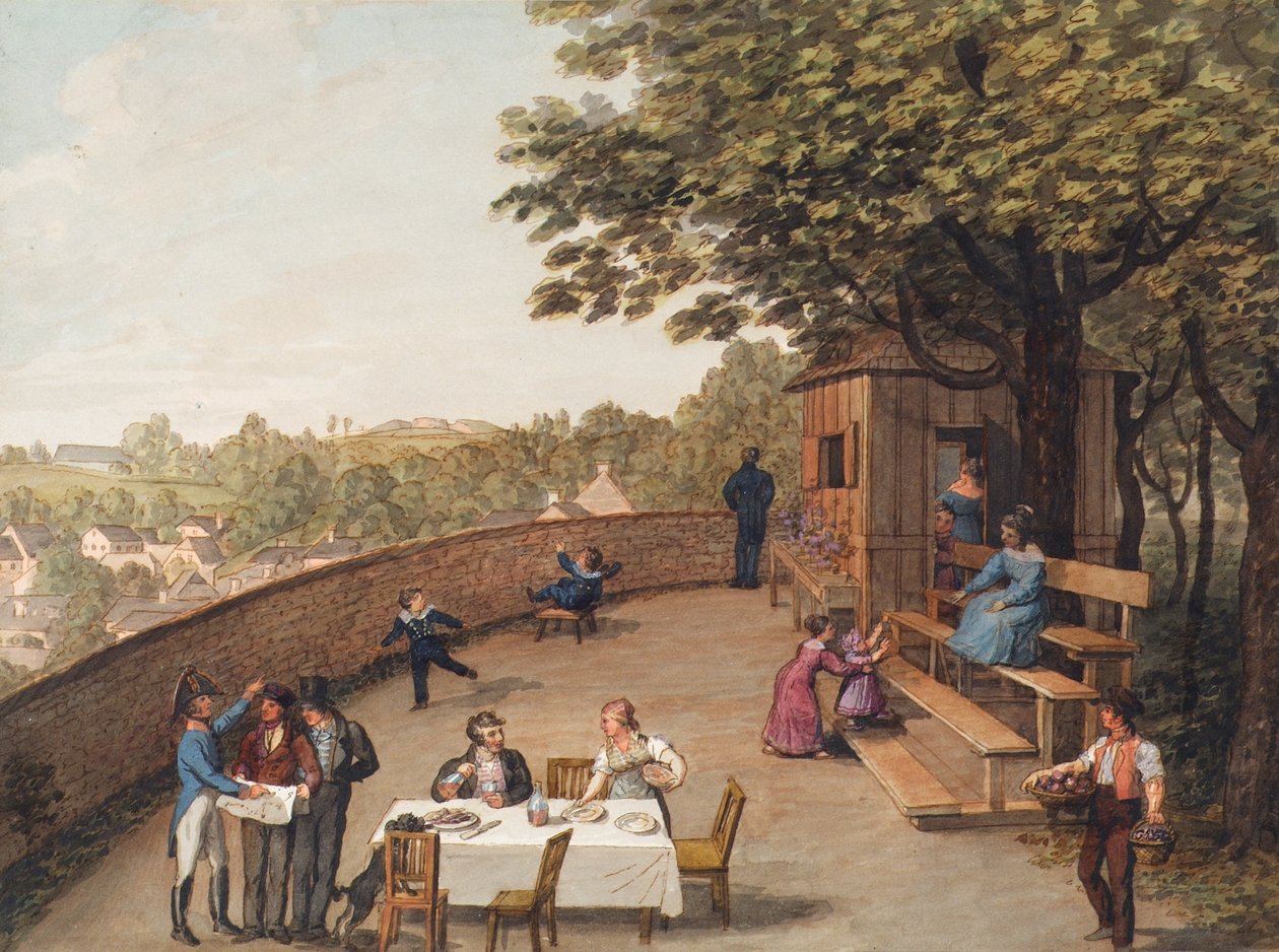 No Bockkeller em Viena-Nußdorf de Leopold Blonder