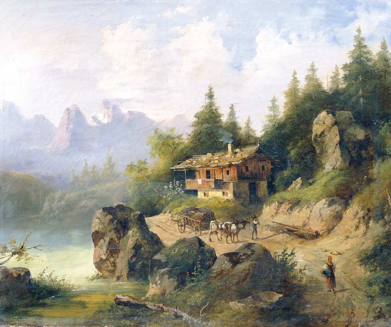 Berchtesgaden com Watzmann de Leopold Blonder