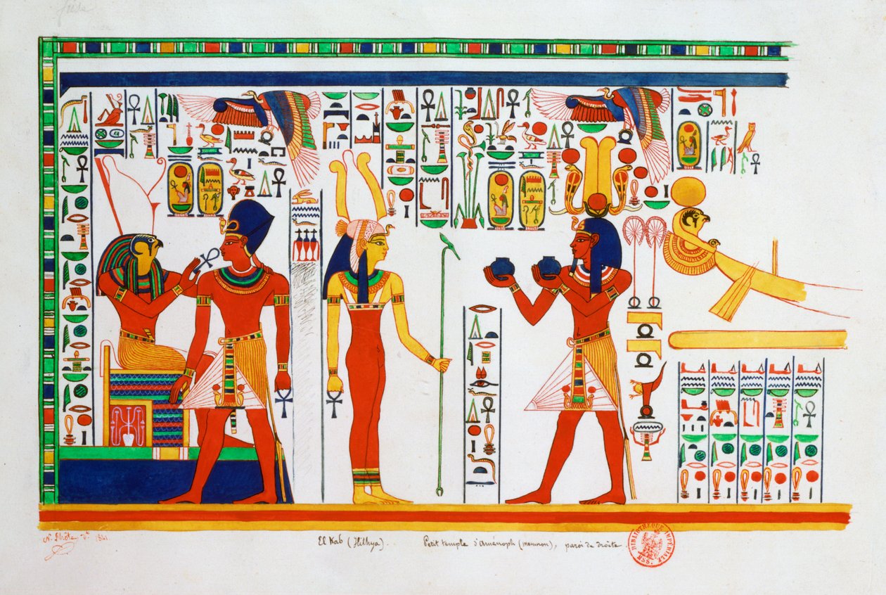 Mural de El-Kab, Egito, 1841 de Nestor l