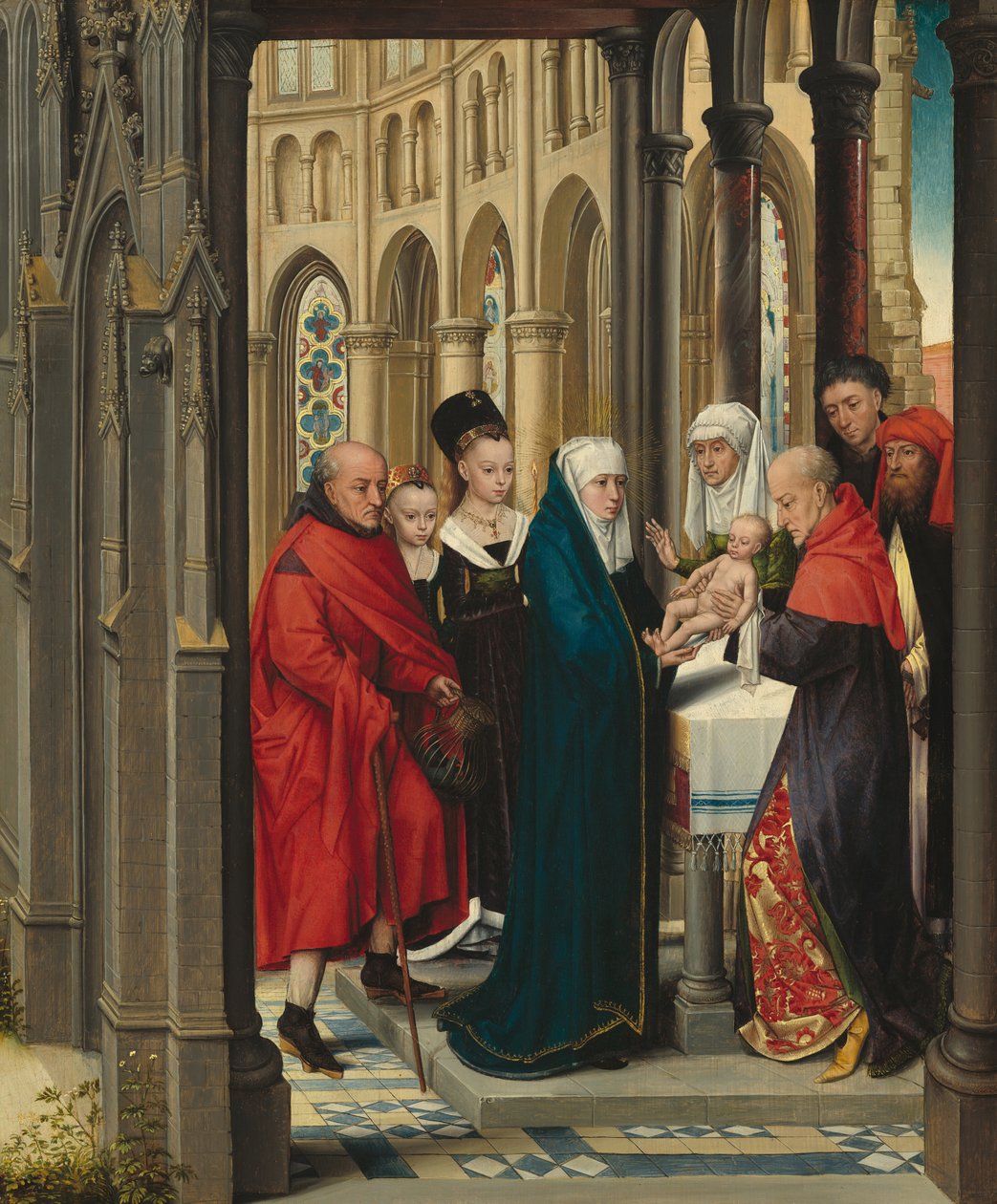 A apresentação no templo de Netherlandish Master of the Prado