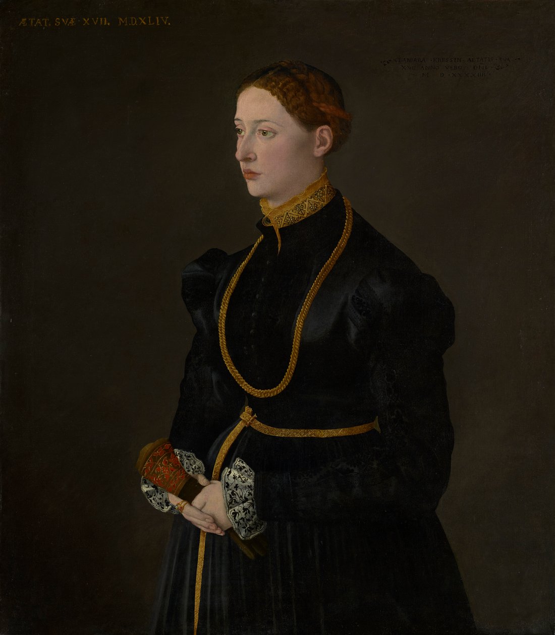Retrato de Barbara Kressin, 1544 de Netherlandish School