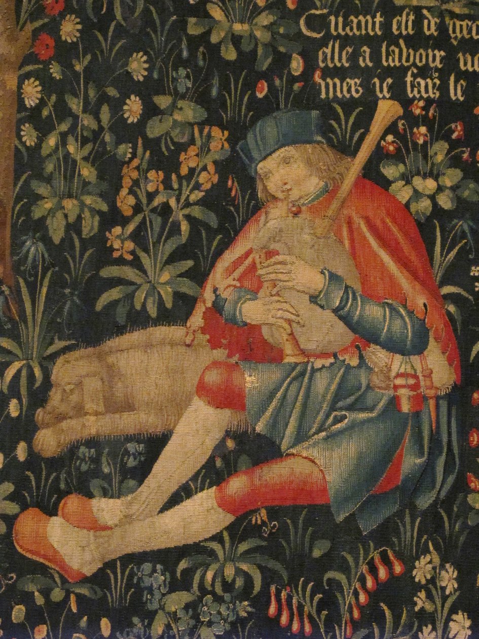 Pastor tocando gaita de foles, c.1500-30 de Netherlandish School