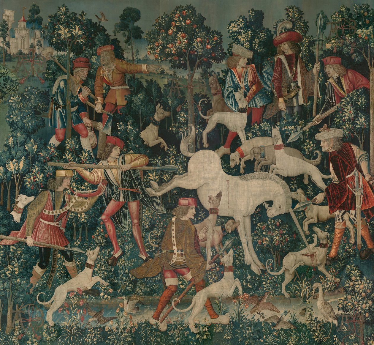 O unicórnio se defende, c.1500 de Netherlandish School