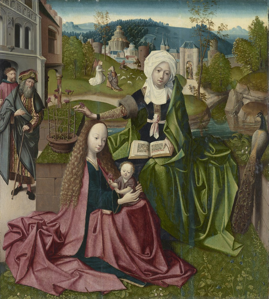 Virgem e criança com Santa Ana, c.1495 de Netherlandish School