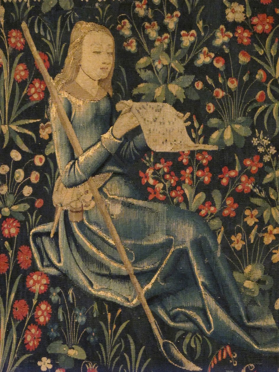 Pastora cantando, c.1500-30 (lã e seda) de Netherlandish School