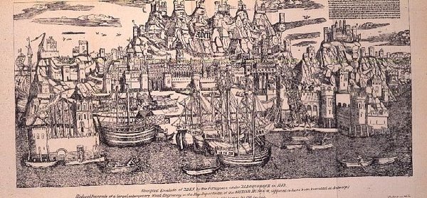 Porto de Áden, Arábia, do livro de Marco Polo, publicado em 1903 de Netherlandish School