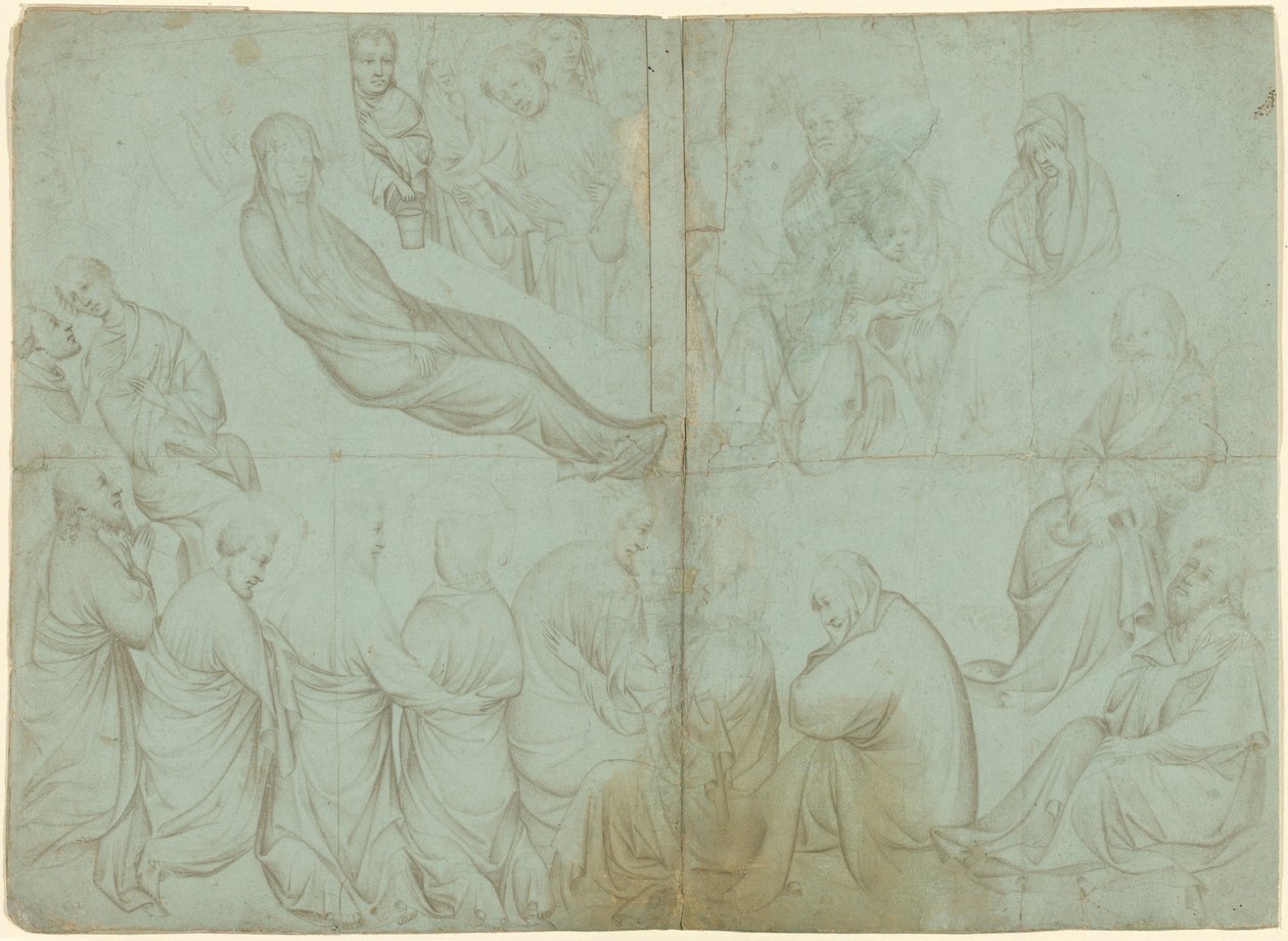 A Morte da Virgem de Netherlandish 14th Century
