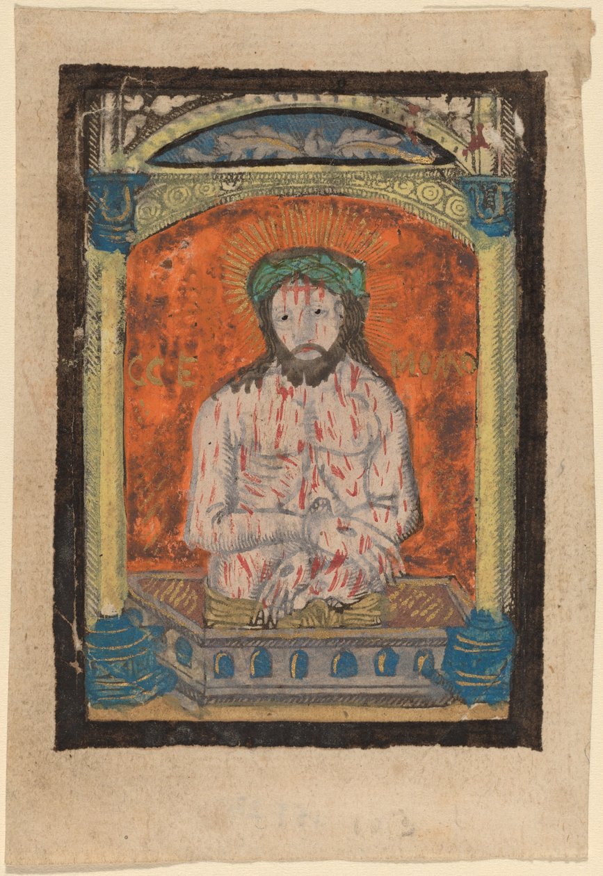 Cristo como o Homem de Dores de Netherlandish 15th Century
