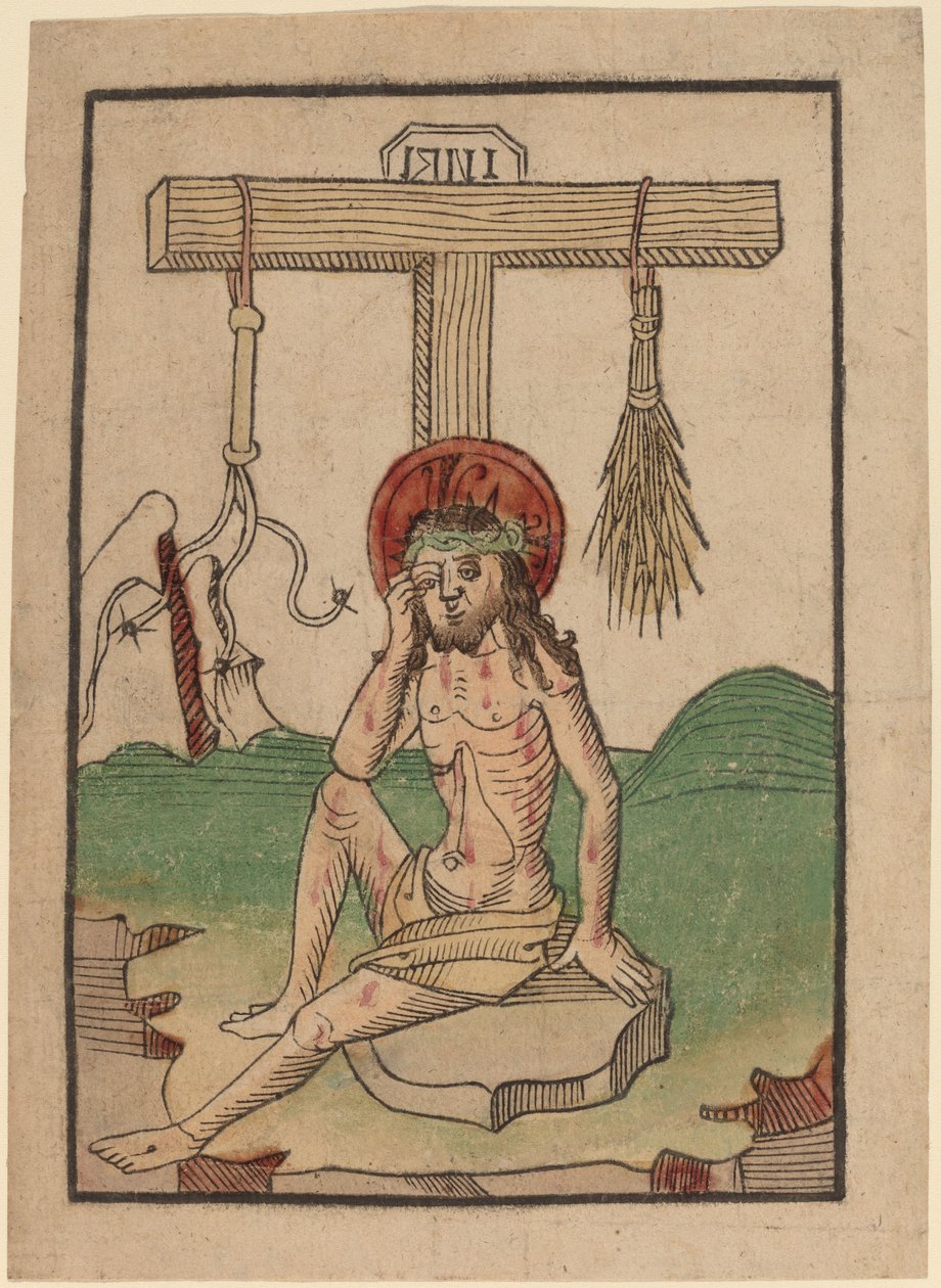 Cristo como o Homem de Dores de Netherlandish 15th Century