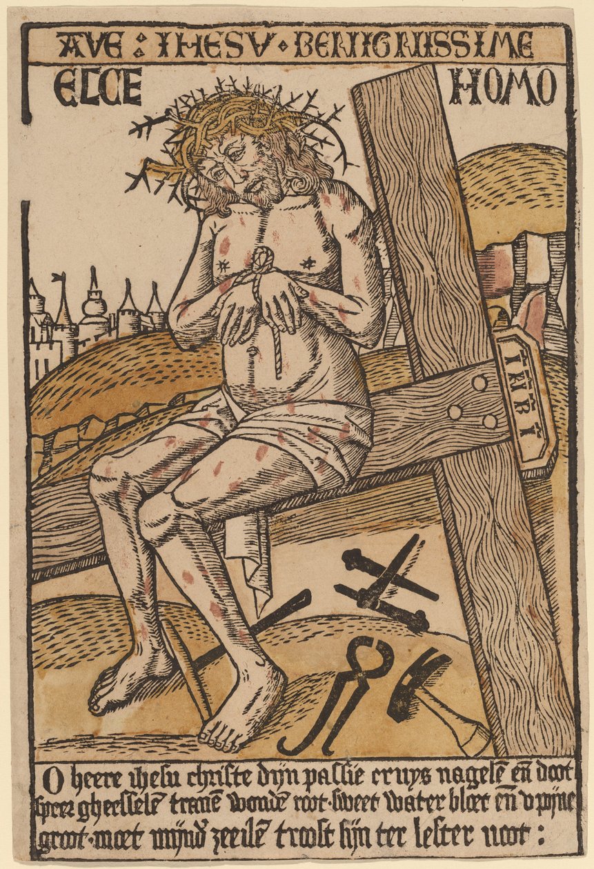 Cristo como o Homem de Dores de Netherlandish 15th Century