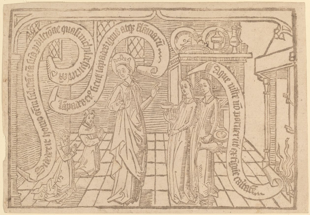 Página de "Canticle of Songs": 2ª edição de Netherlandish 15th Century