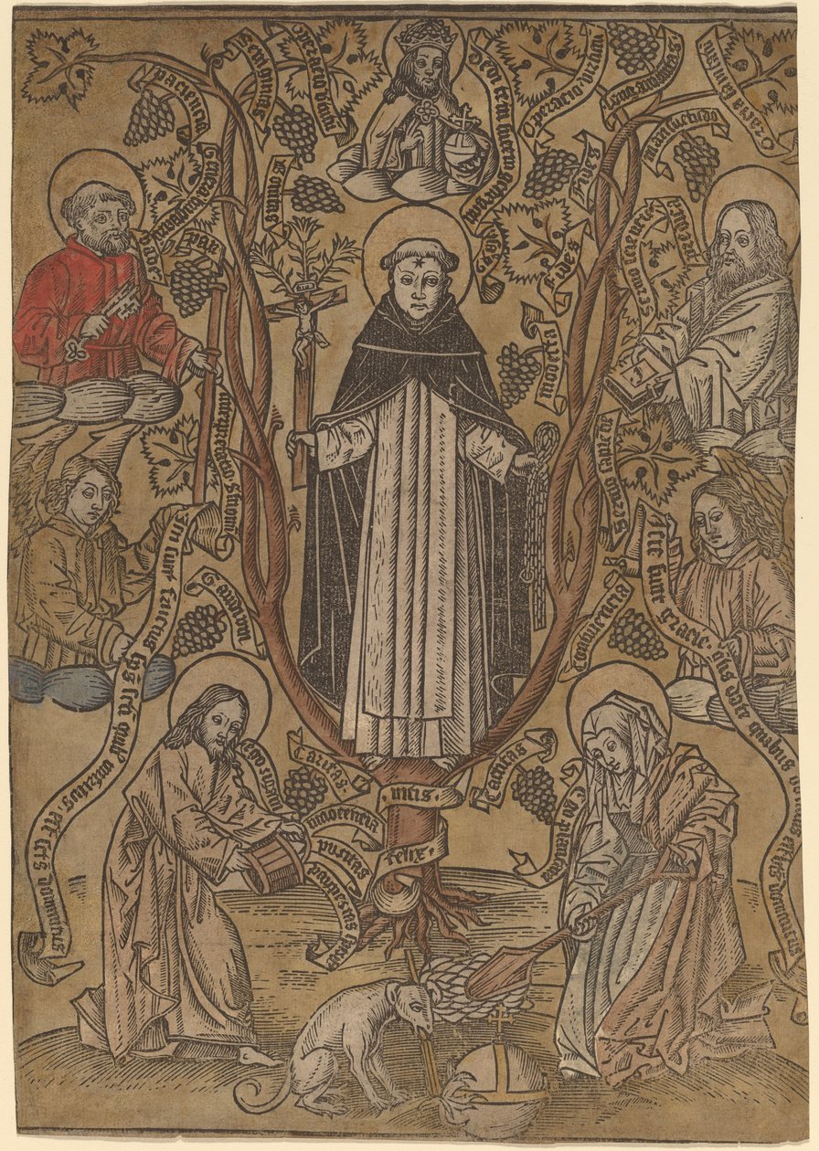 A árvore genealógica dos dominicanos de Netherlandish 15th Century