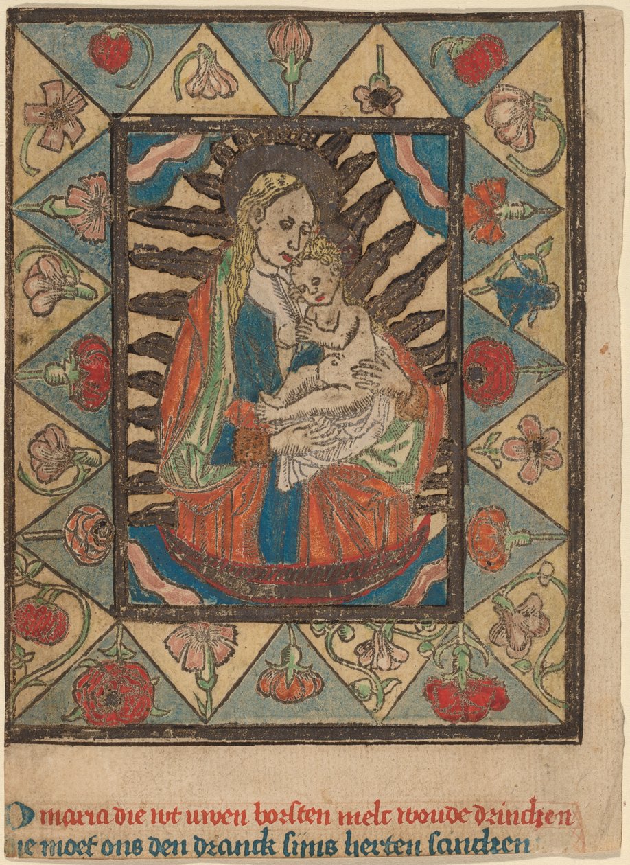 A Madona e o Menino de Netherlandish 15th Century