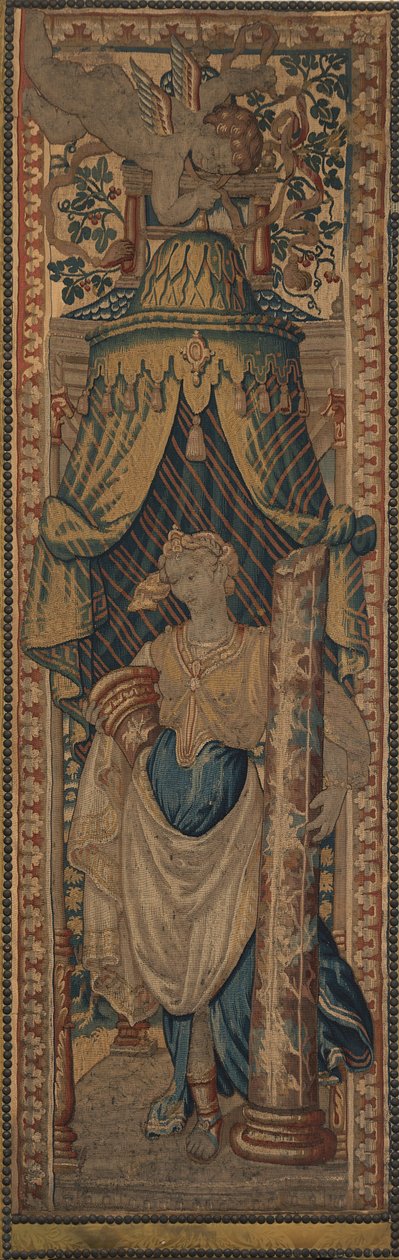 As Quatro Virtudes Cardeais: Fortitude de Netherlandish 16th Century