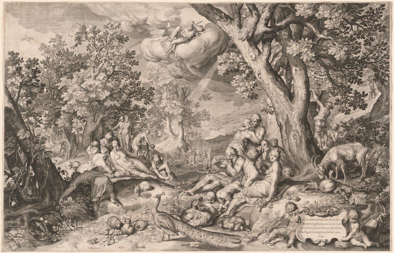 A Idade de Ouro de Netherlandish 17th Century after Nicolaes de Bruyn after Abraham Bloemaert