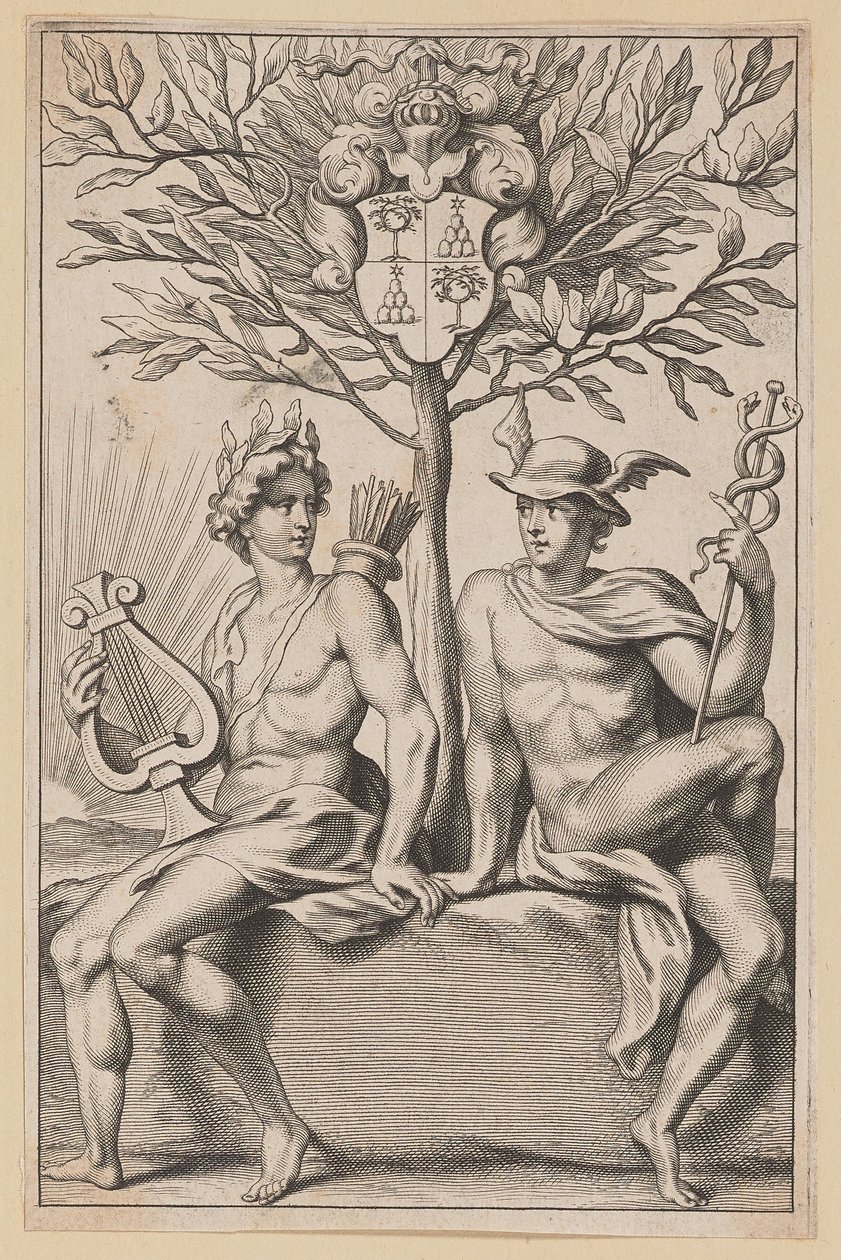 Página de rosto para Philomathus Muse Juveniles de Netherlandish 17th Century after Sir Peter Paul Rubens