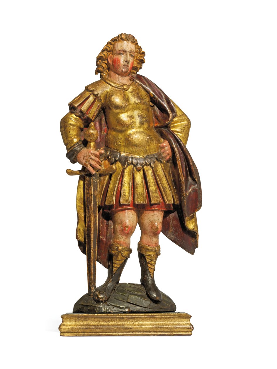 Ajouree relevo de um soldado, primeira metade do século 17 (pacote de madeira dourada) de Netherlandish School