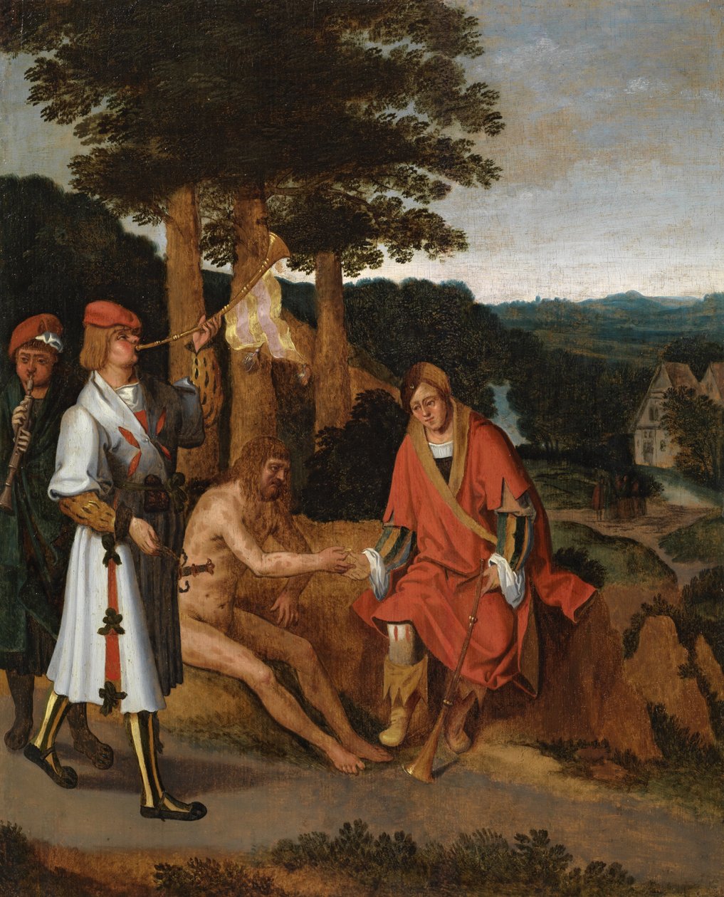 Jó e seus Consoladores, c.1530-40 de Netherlandish School
