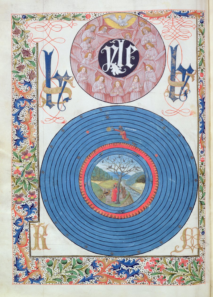 Ms 324 f.13 v. Holy Dove & Matter, de Metamorphoses by Ovid, 1479 de Netherlandish School