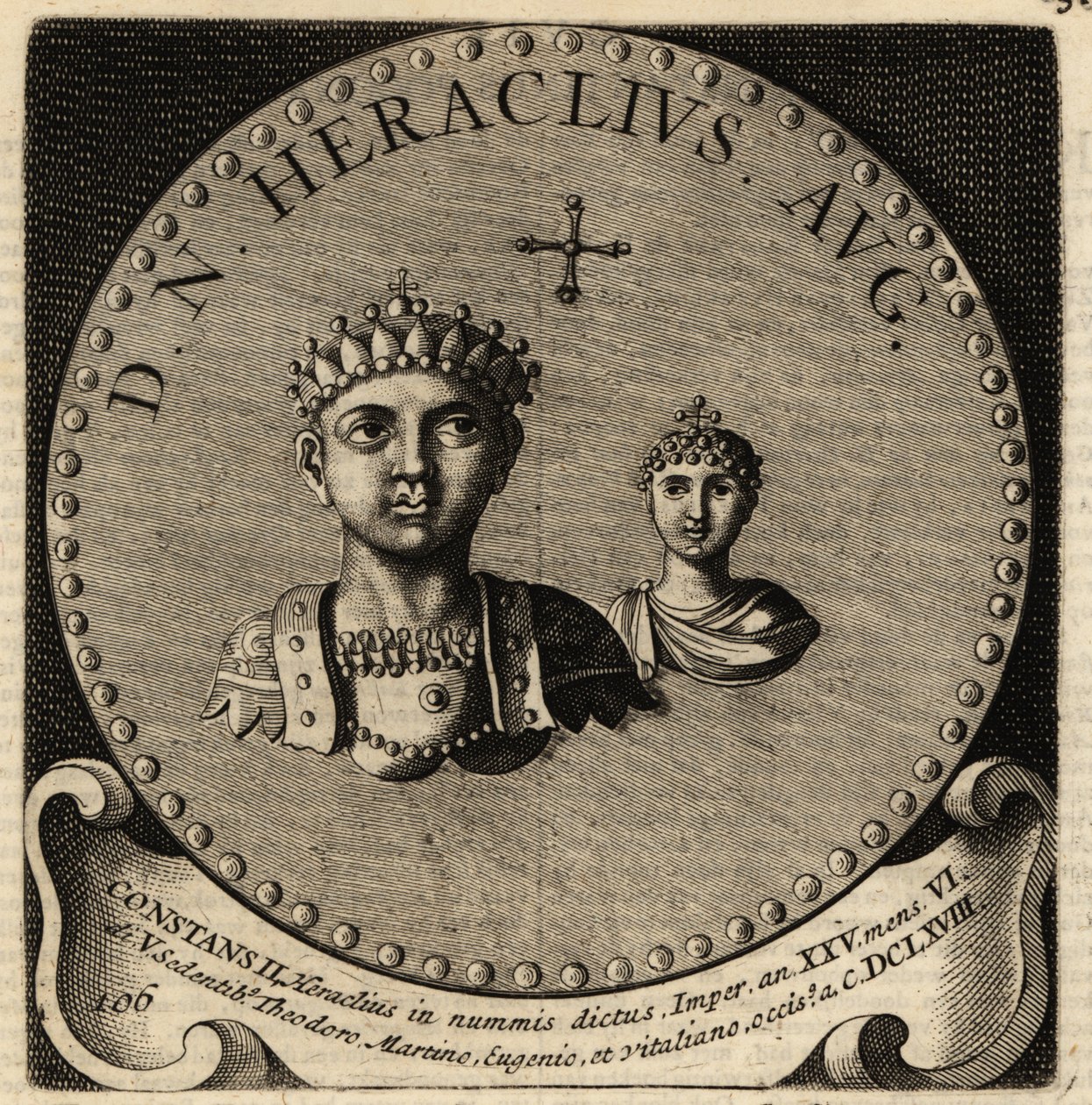 Retrato do Imperador Bizantino Constantino II e Fausta. de Netherlandish School
