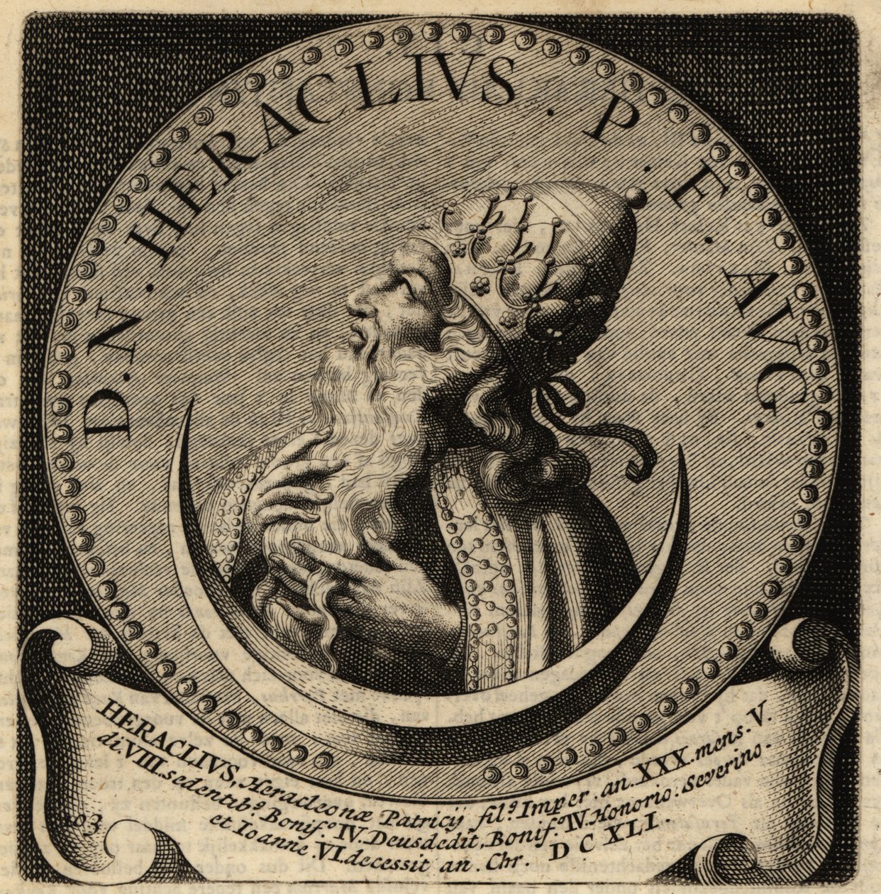 Retrato do Imperador Imperador Bizantino Heraclius. de Netherlandish School