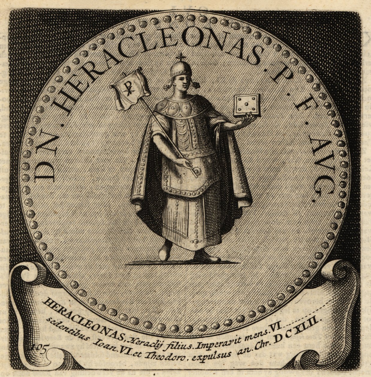 Retrato do Imperador Bizantino Heraklonas. de Netherlandish School