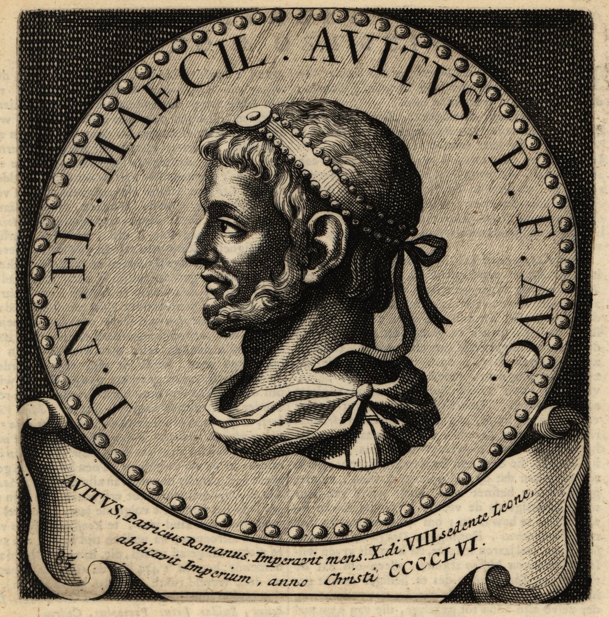 Retrato do Imperador Romano Avitus. de Netherlandish School