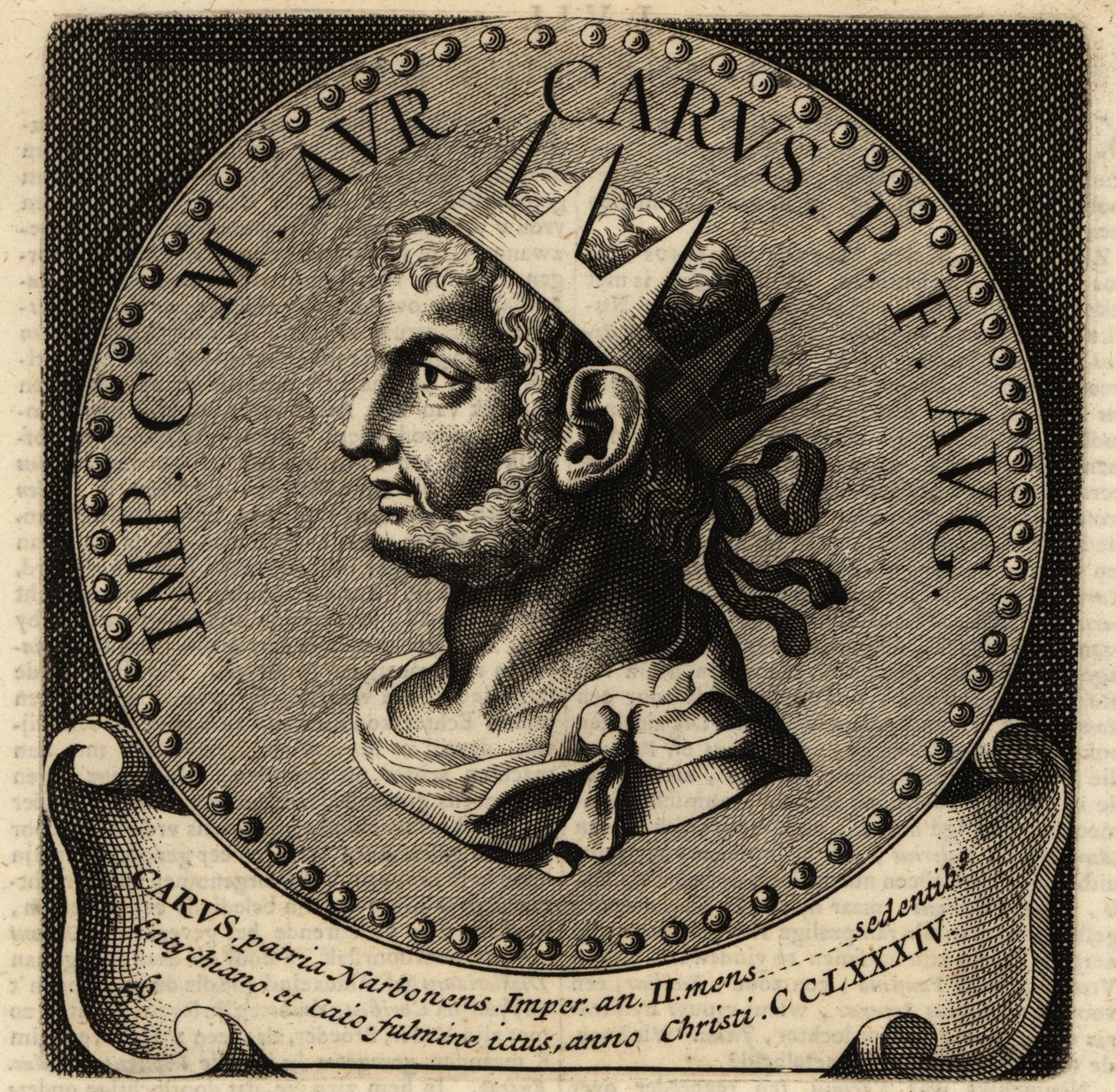 Retrato do Imperador Romano Carus. de Netherlandish School