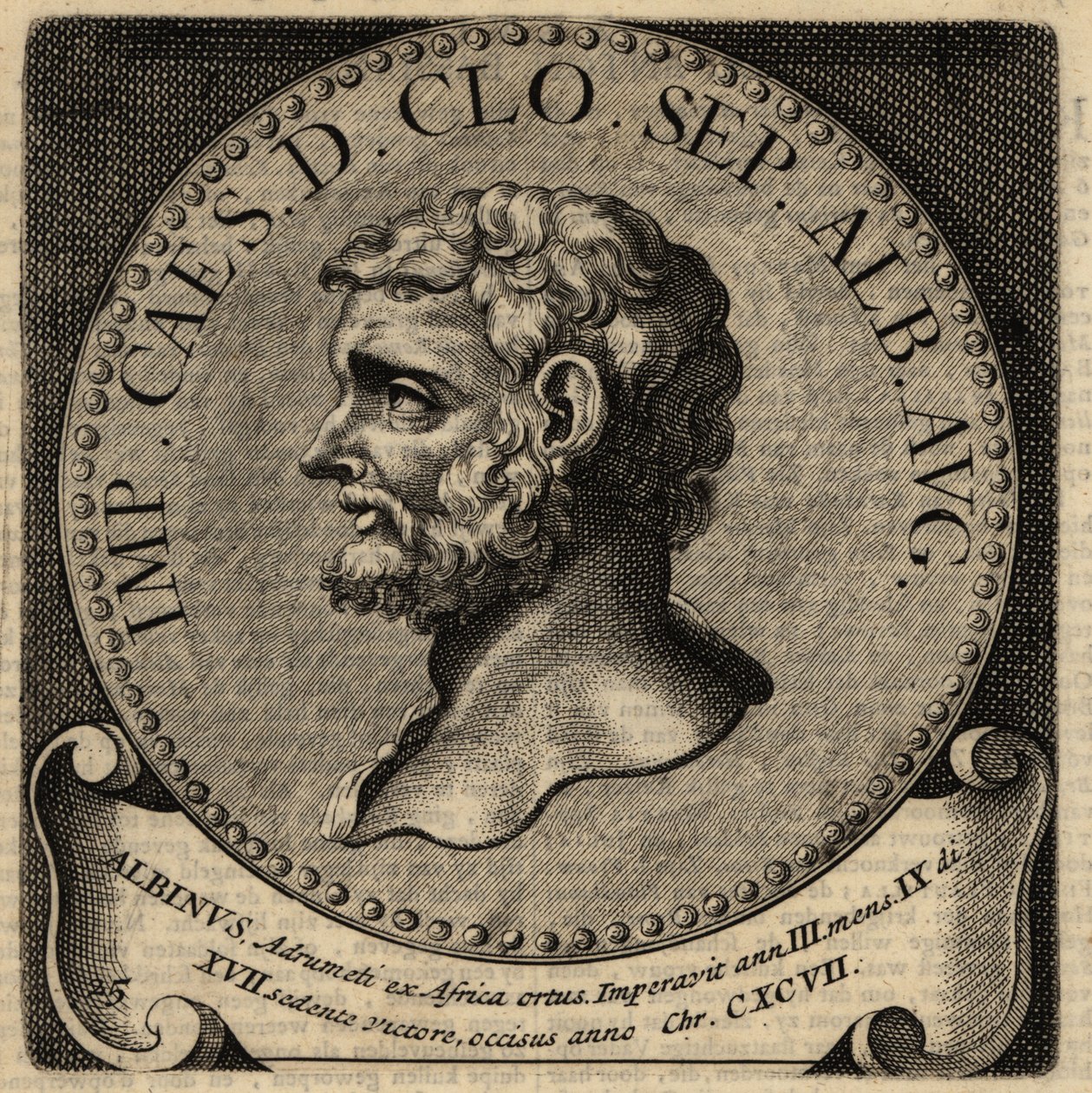 Retrato do Imperador Romano Clodius Albinus. de Netherlandish School