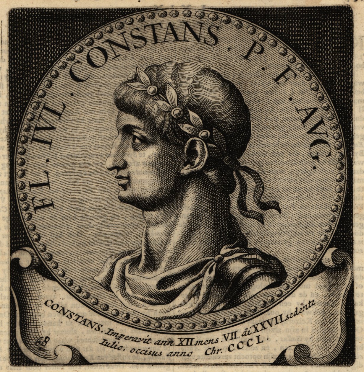 Retrato do Imperador Romano Constantino I. de Netherlandish School