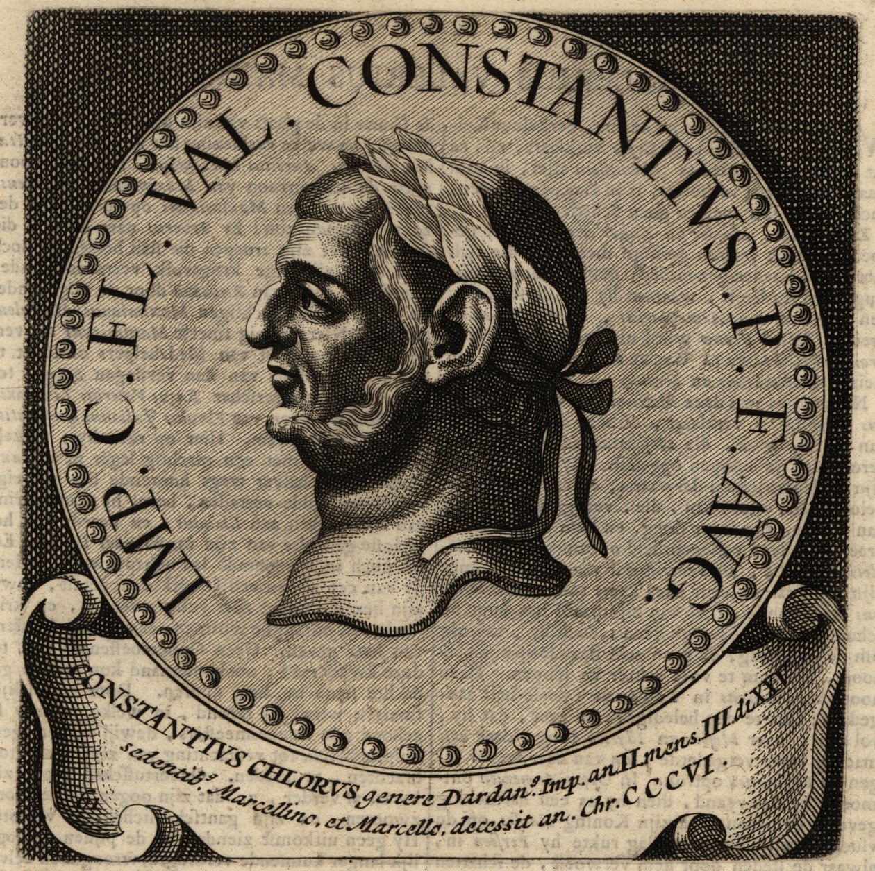Retrato do Imperador Romano Constâncio I. de Netherlandish School