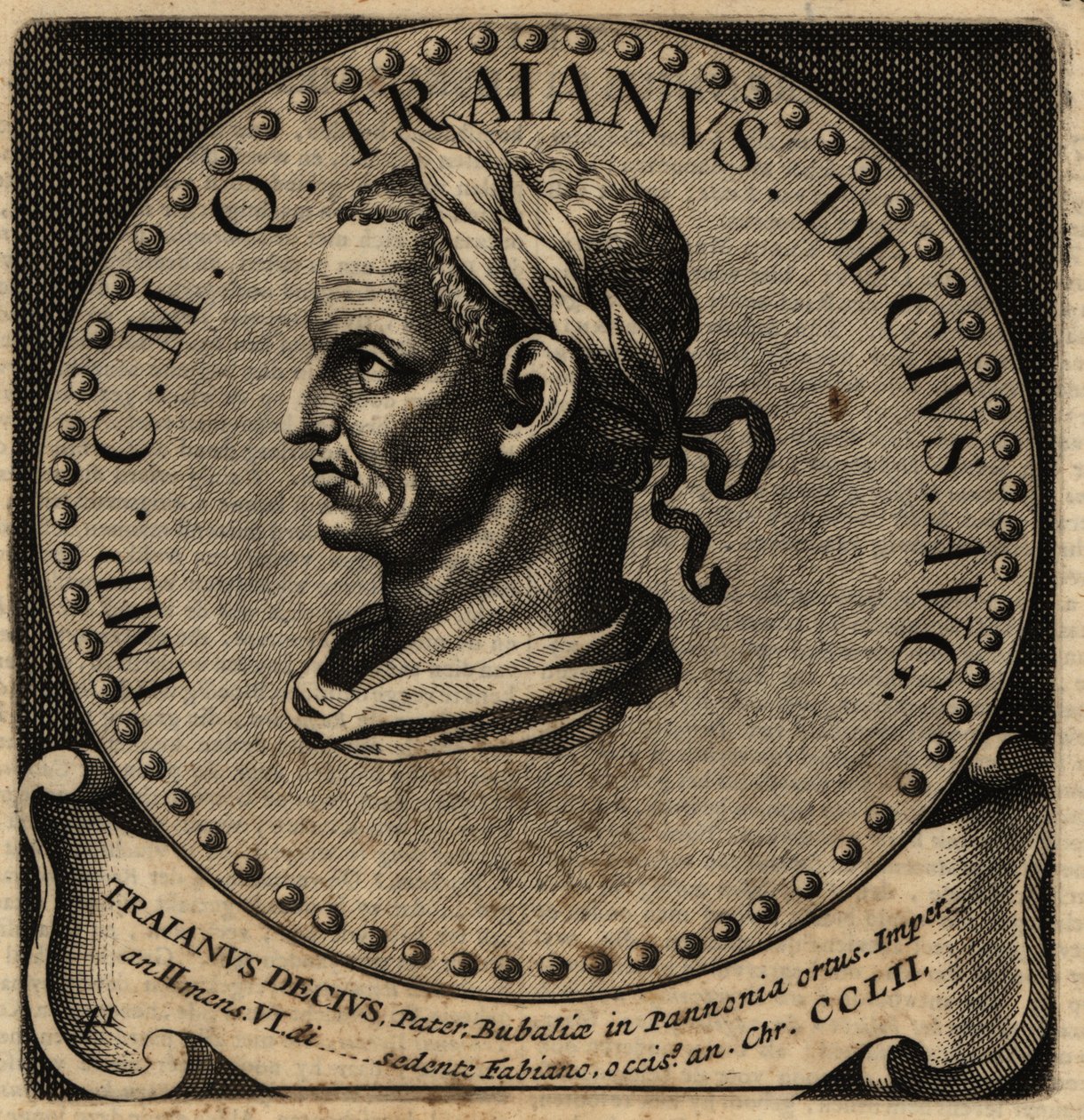Retrato do Imperador Romano Decius. de Netherlandish School