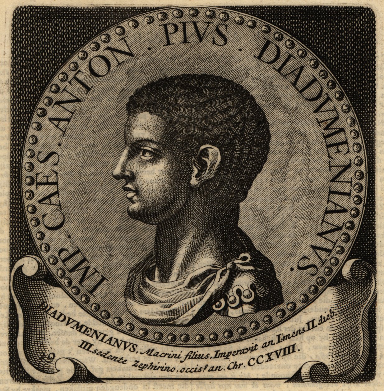 Retrato do Imperador Romano Diadumenian. de Netherlandish School