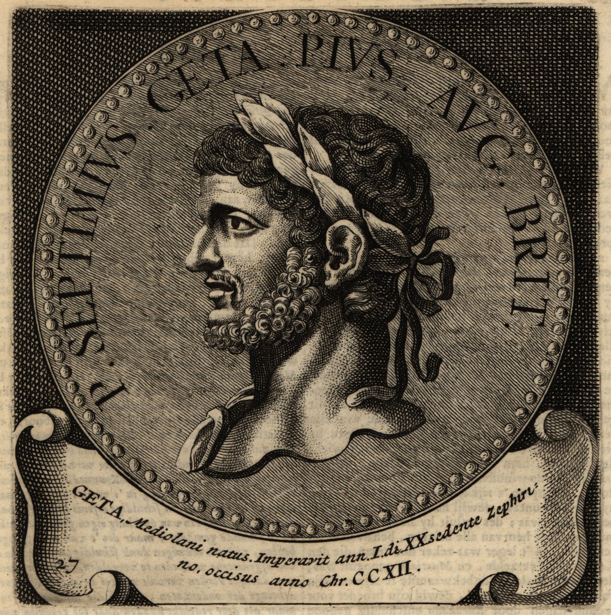 Retrato do Imperador Romano Geta. de Netherlandish School