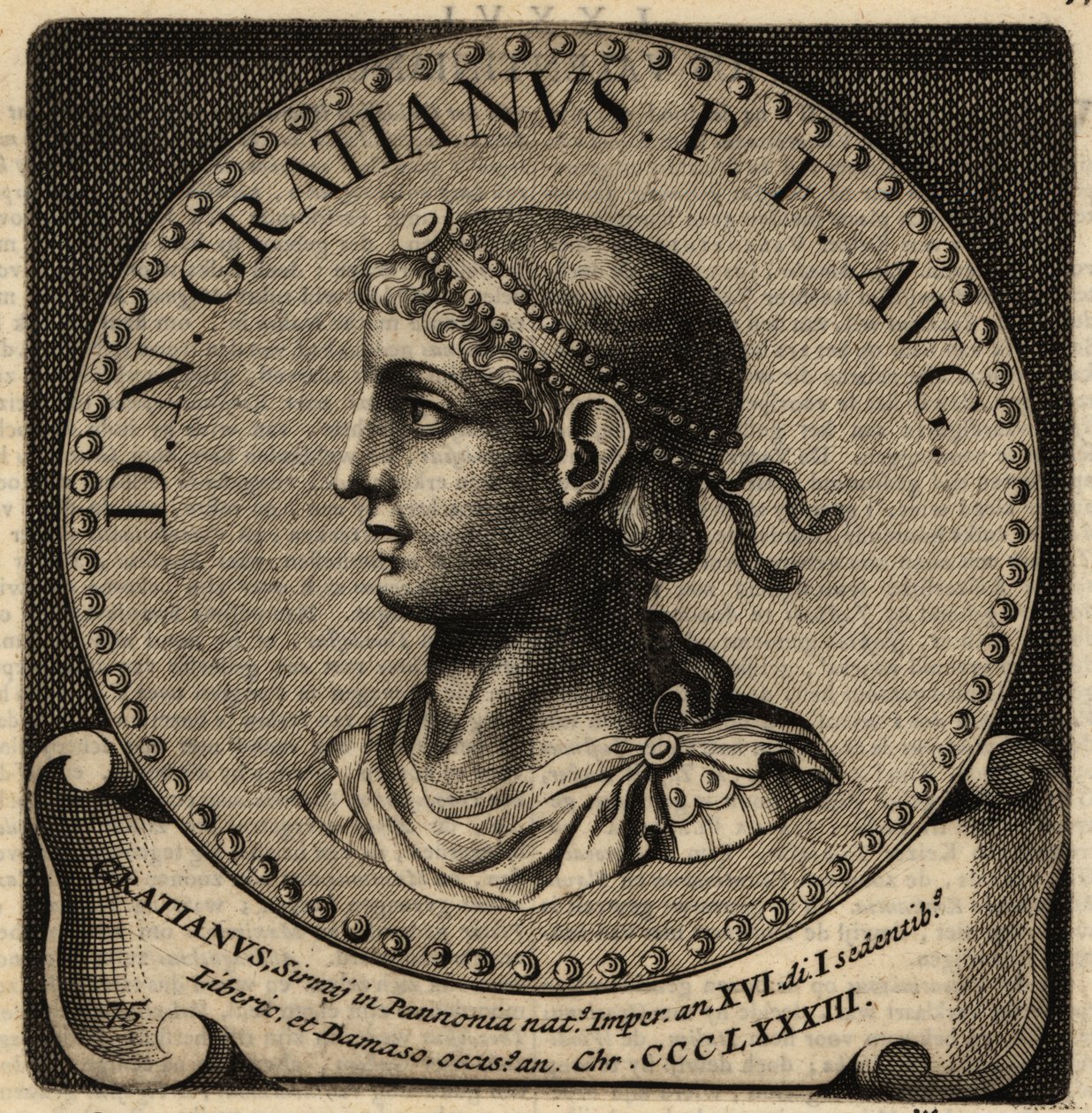 Retrato do Imperador Romano Graciano. de Netherlandish School