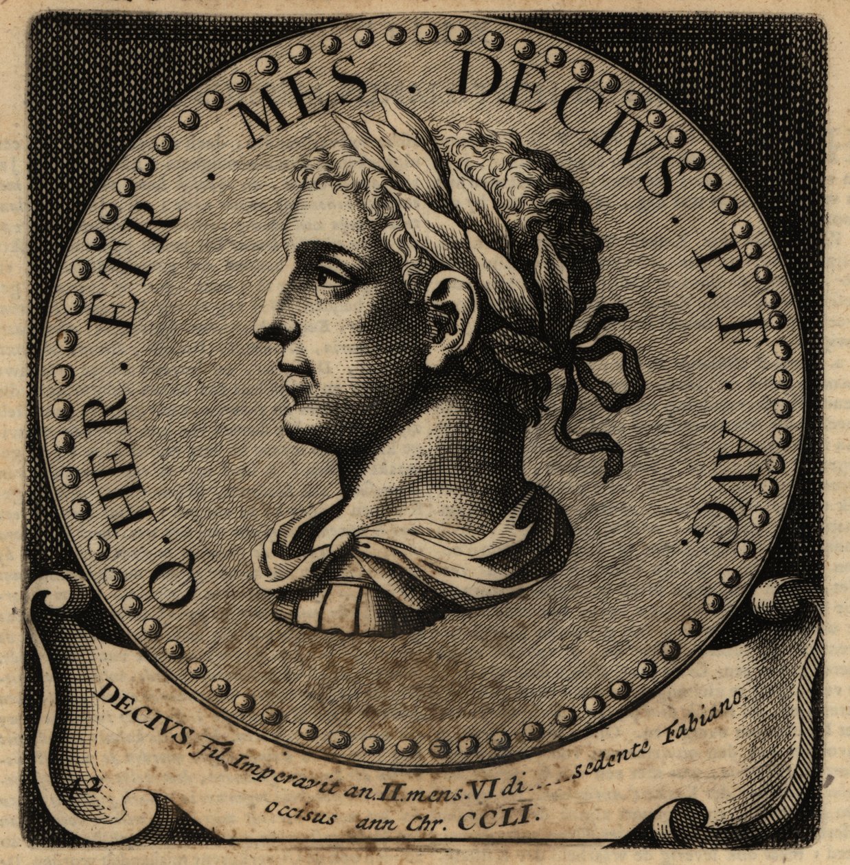 Retrato do Imperador Romano Herennius Etruscus. de Netherlandish School