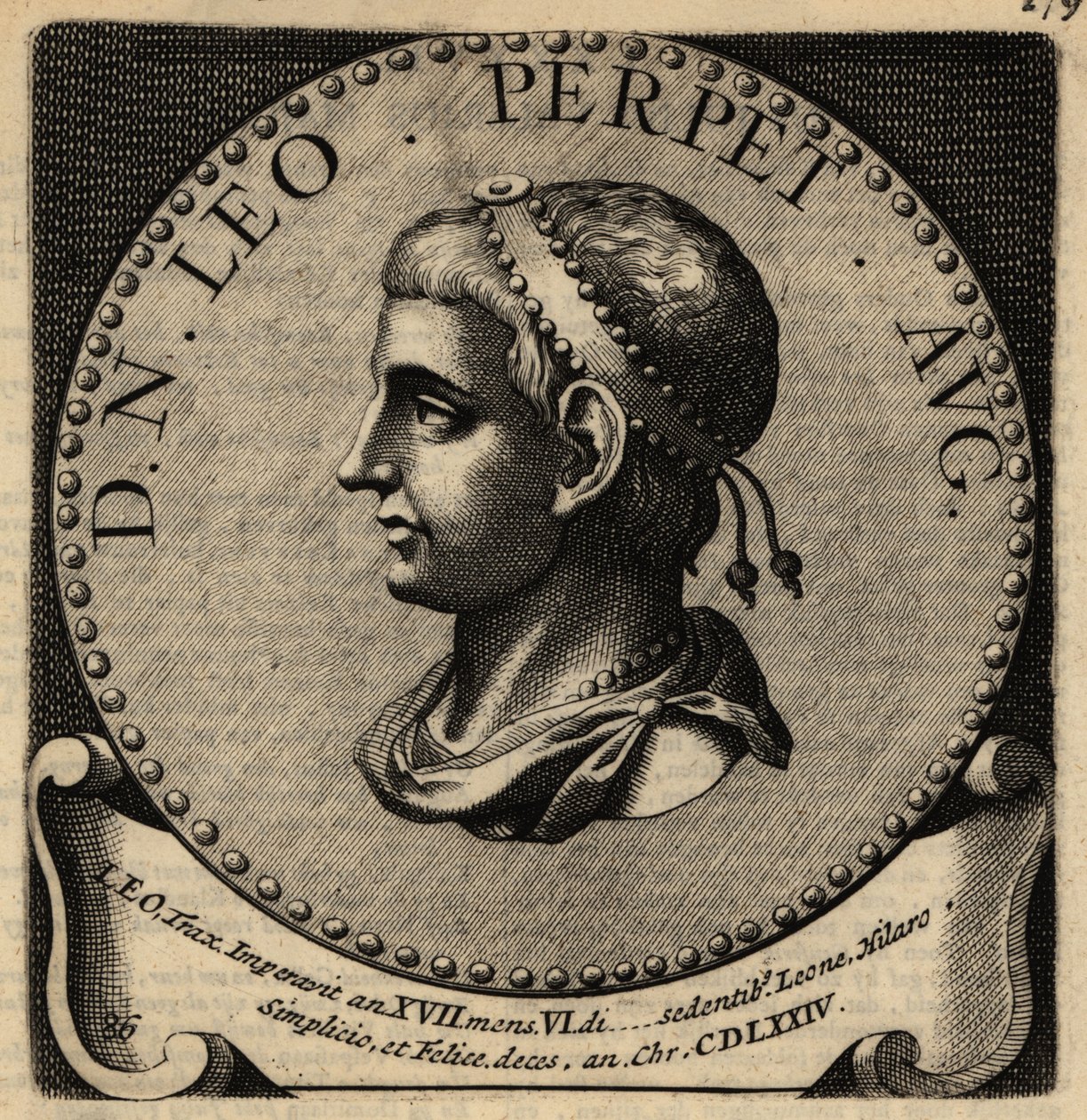Retrato do Imperador Romano Leão I. de Netherlandish School
