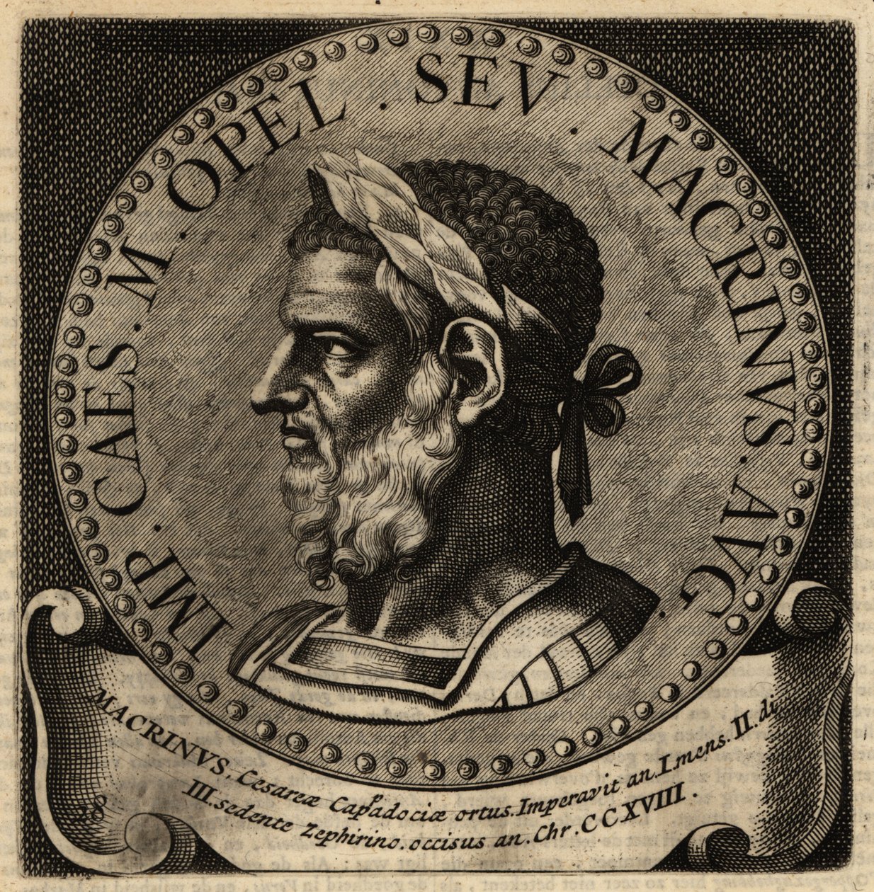 Retrato do Imperador Romano Macrinus. de Netherlandish School