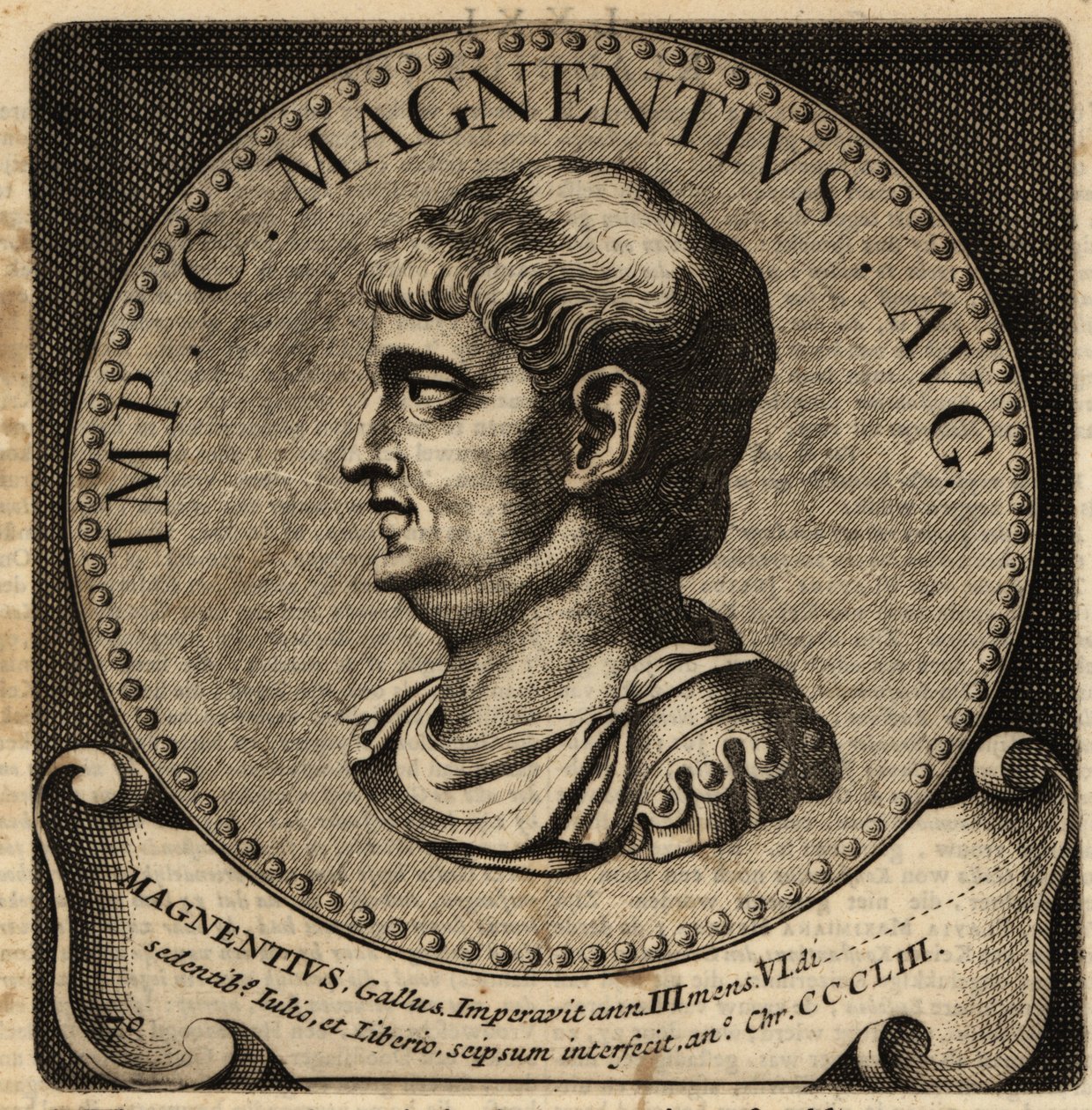 Retrato do Imperador Magnâncio Romano. de Netherlandish School