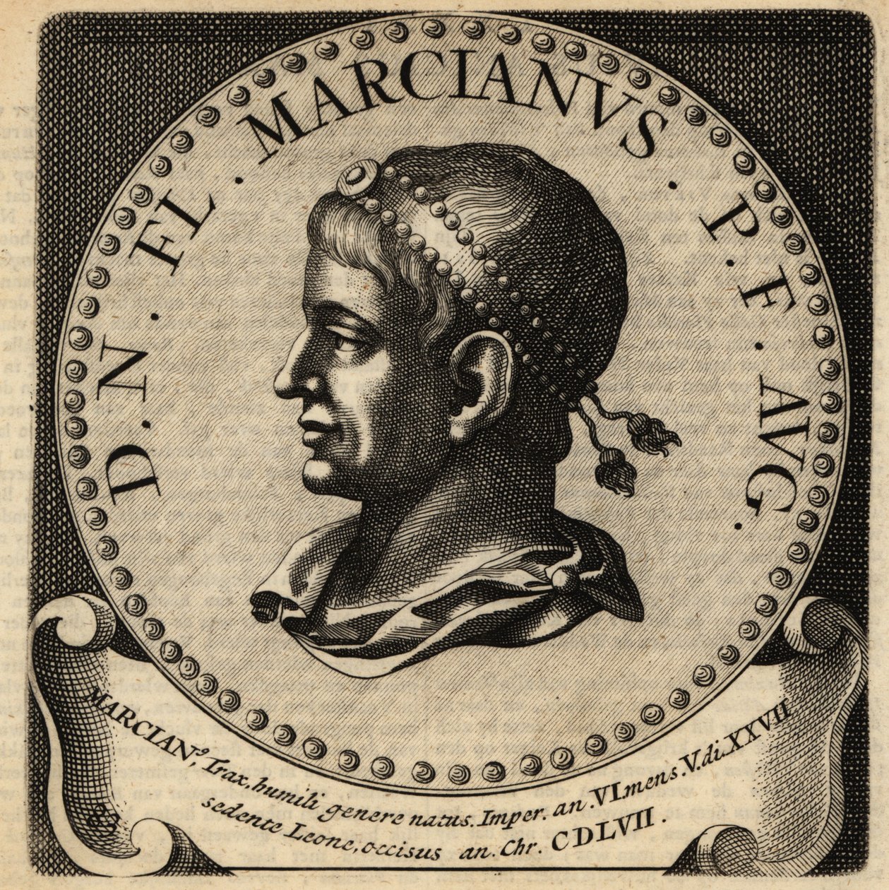 Retrato do Imperador Romano Marciano. de Netherlandish School