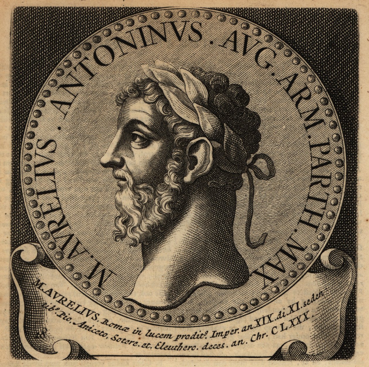 Retrato do Imperador Romano Marcus Aurelius. de Netherlandish School